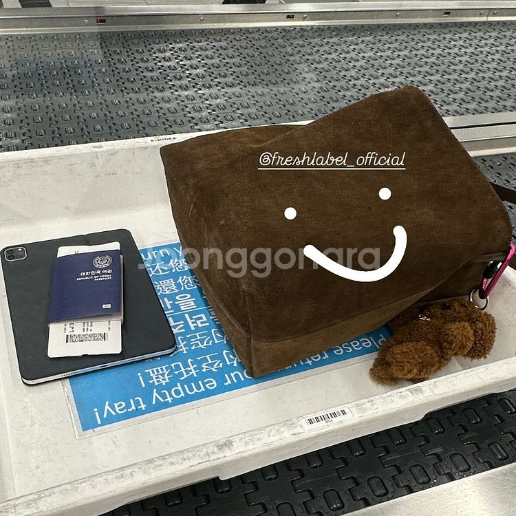 프레쉬라벨 덴버백 브라운 스웨이드 스몰--1