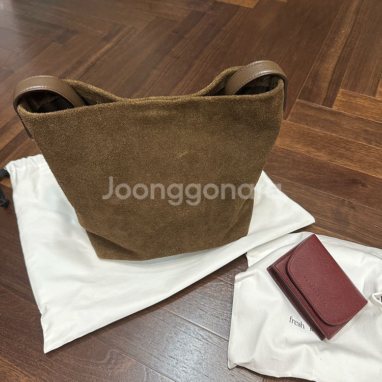 프레쉬라벨 덴버백 브라운 스웨이드 스몰--3