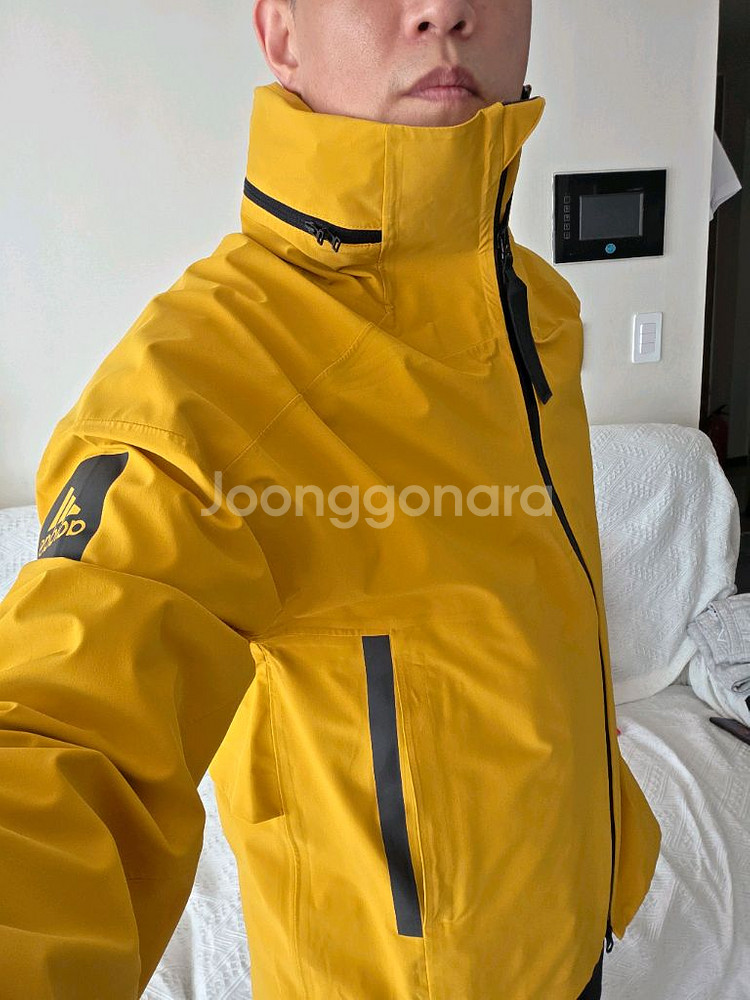 아디다스 마이쉘터 옐로우 바람막이--11