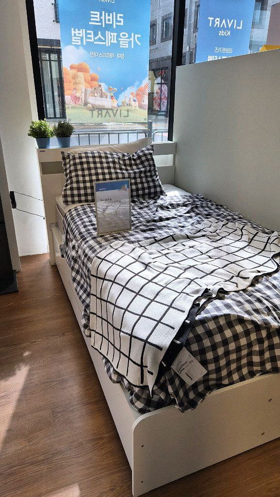 (전시품판매)슈퍼싱글 수납형 조명침대+리바트매트리스--0