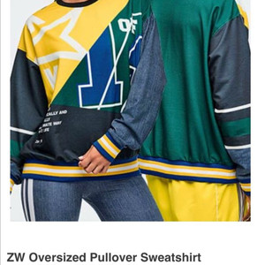 Zw 오버사이즈 풀오버 스웨트셔츠 M 새상품