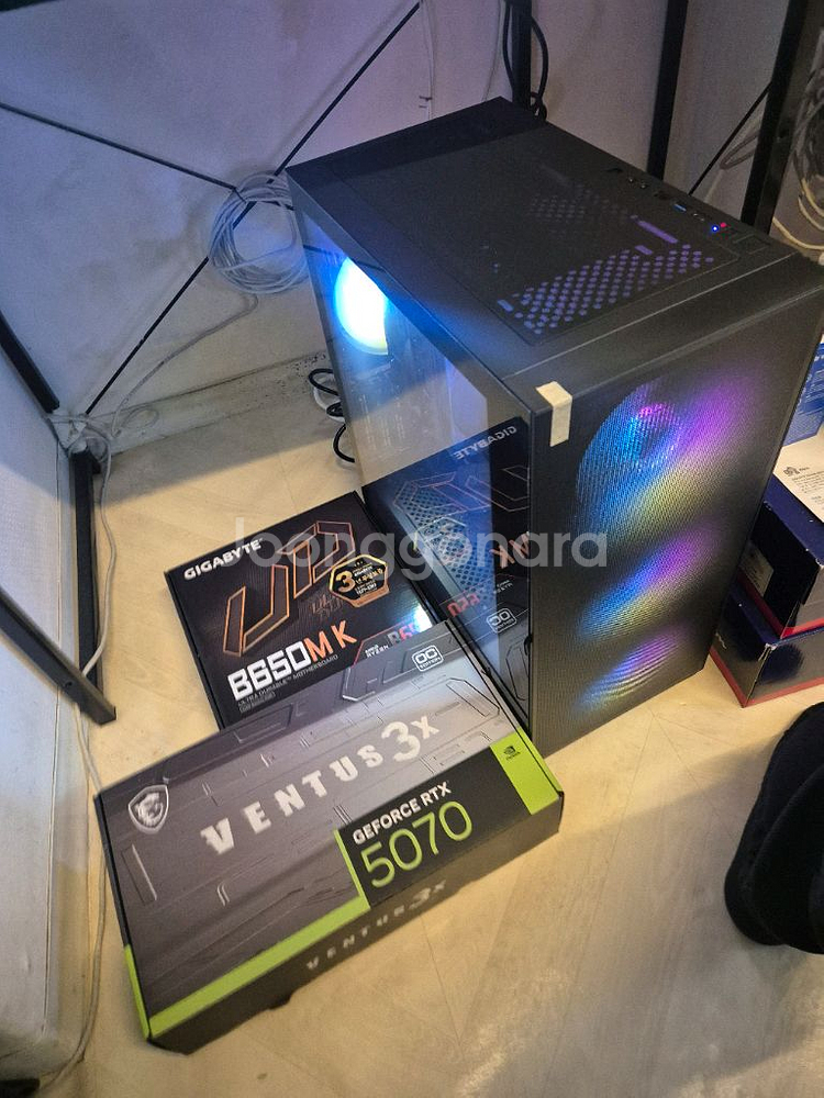 라이젠7800X3D RTX5070 게이밍 블랙 본체--1