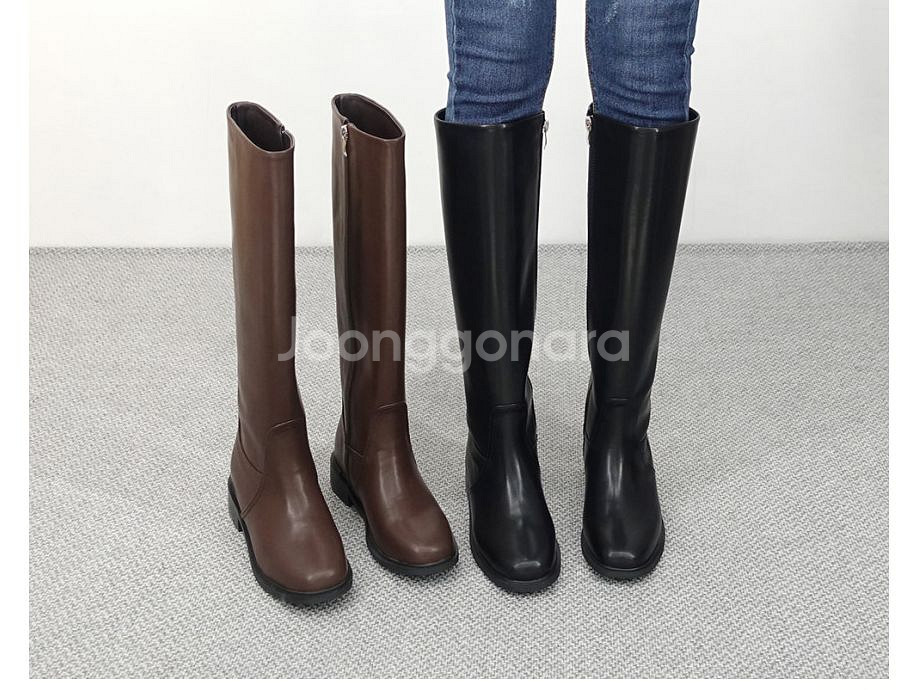 소가죽 롱부츠 블랙 230--0