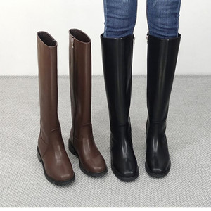 소가죽 롱부츠 블랙 230