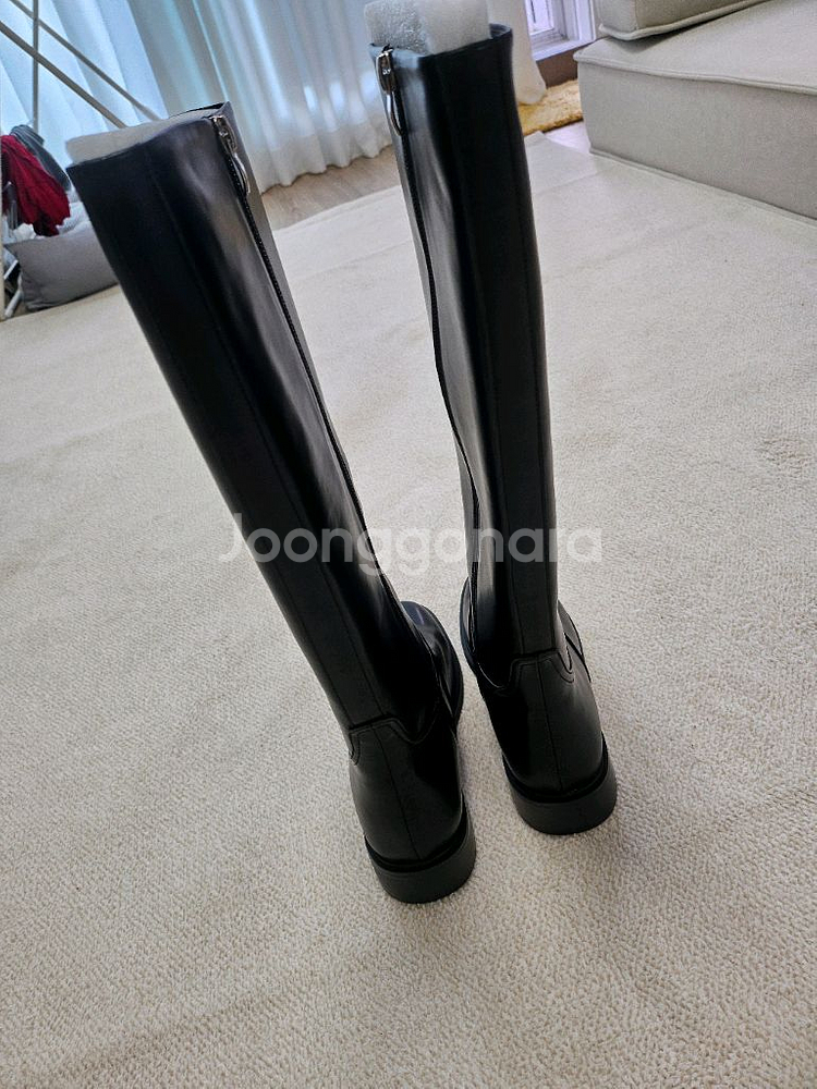 소가죽 롱부츠 블랙 230--2