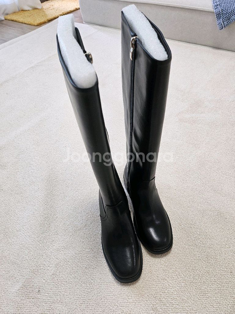 소가죽 롱부츠 블랙 230--1