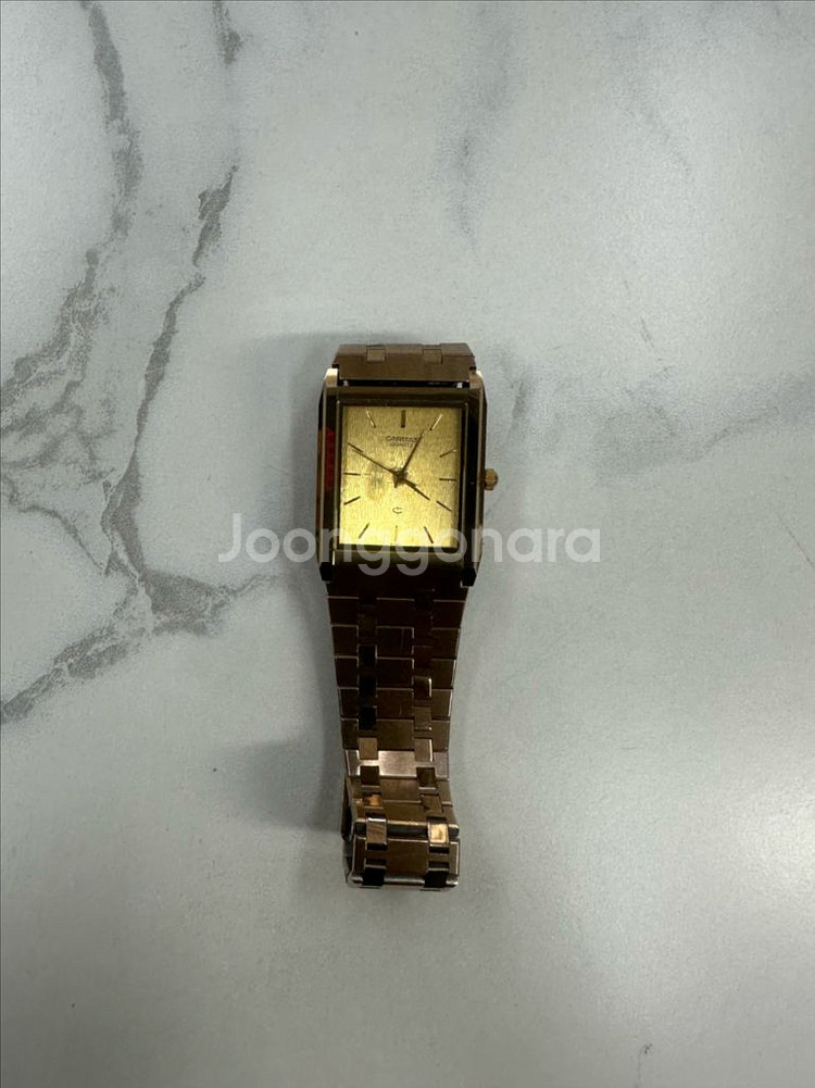 카리타스(Caritas) 올골드 사각형 빈티지 쿼츠시계--0