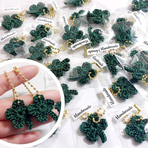 개당천원)핸드메이드 네잎클로버 뜨개 키링