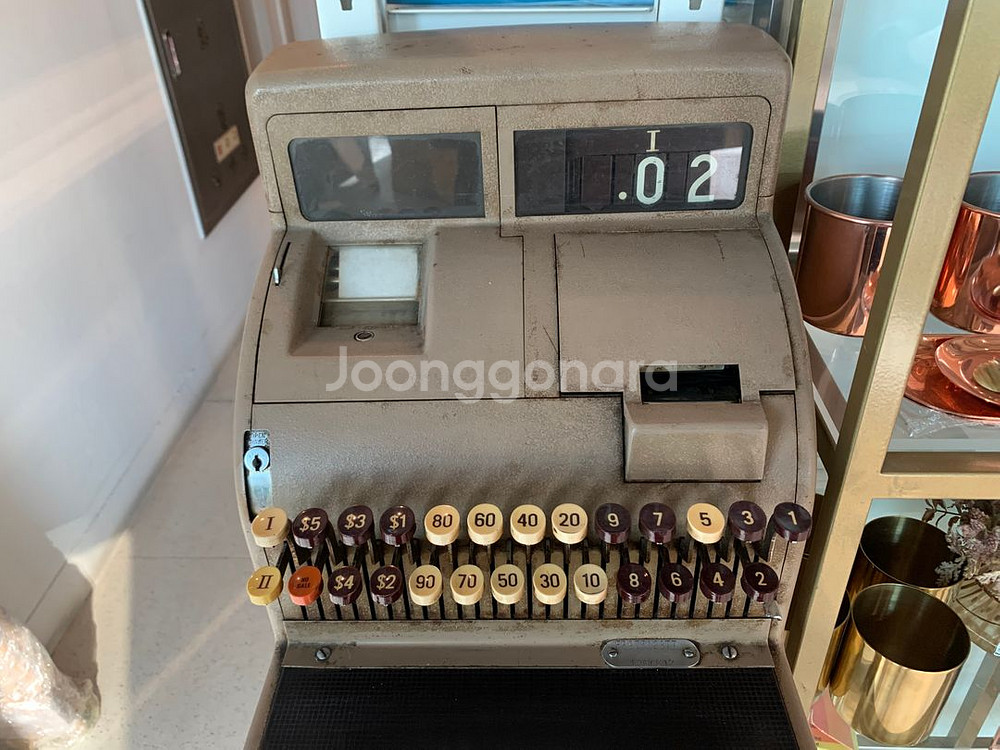 소품용 빈티지 계산기 / 돈통 / 레트로 소품--0