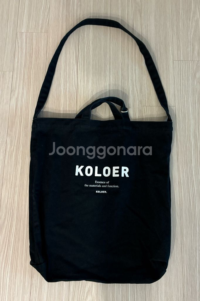 KOLOER 칼러 블랙 에코백 크로스,토트 정품--0