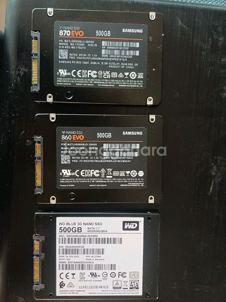 870evo 860evo wd blue 500기가 3개--0