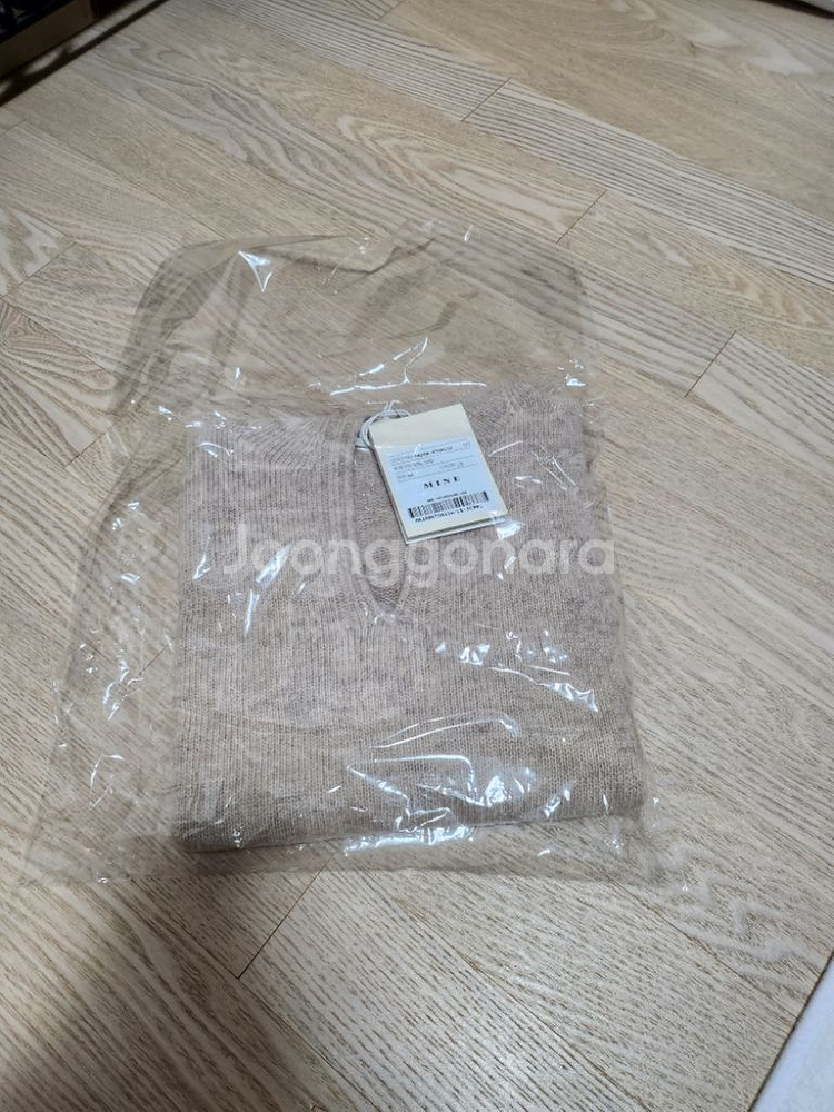 마인 캐시미어블랜드 후드 니트 탑--2