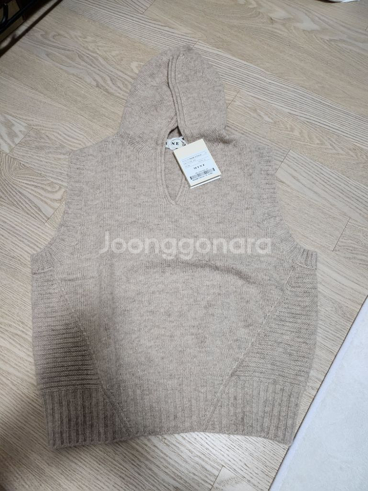 마인 캐시미어블랜드 후드 니트 탑--3