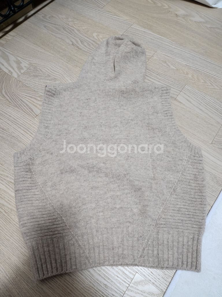 마인 캐시미어블랜드 후드 니트 탑--4