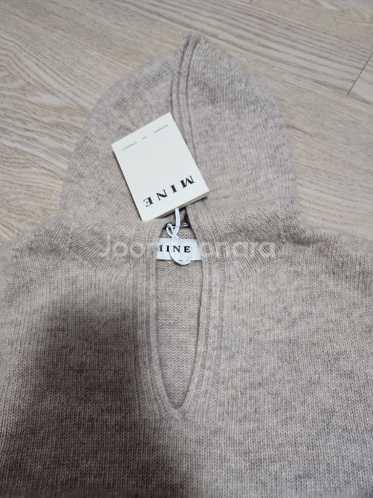 마인 캐시미어블랜드 후드 니트 탑--5