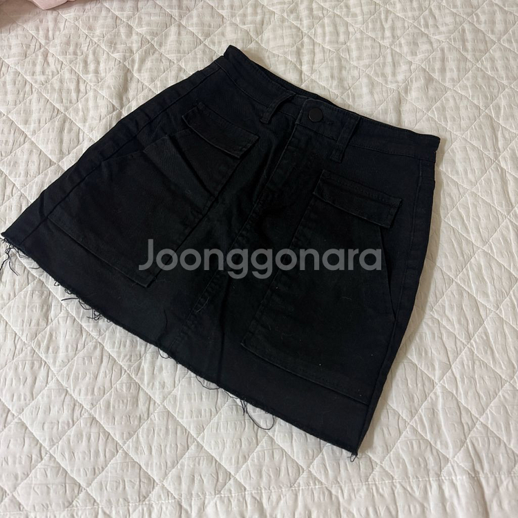 포켓스커트 s 블랙 속바지내장--0