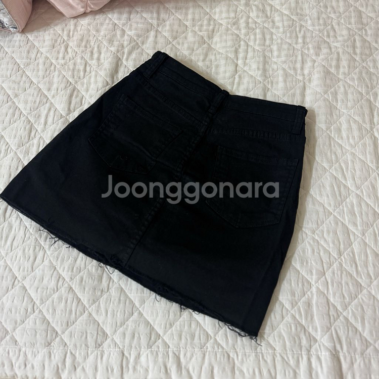 포켓스커트 s 블랙 속바지내장--1