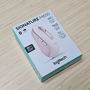 로지텍 시그니처 M650 블루투스 무선 마우스, 핑크