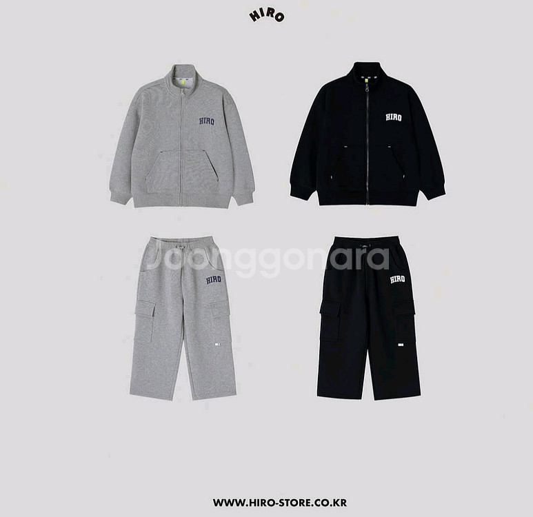 히로 블랭크 집업 그레이 150/스웨트 팬츠 150--1