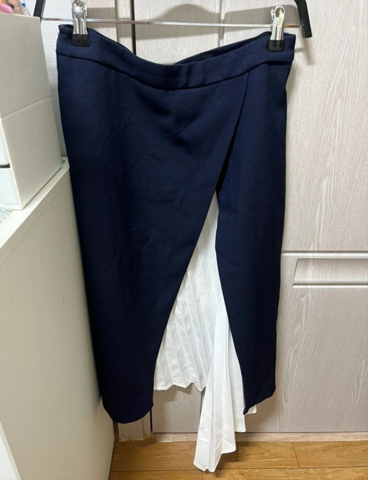 메이썸 플리츠 랩스커트--1