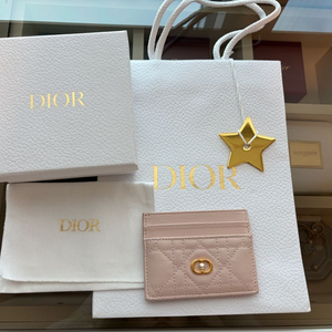 디올 졸리 카드지갑 파우더 핑크