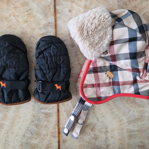 닥스키즈 귀달이 모자120(7y).벙어리장갑