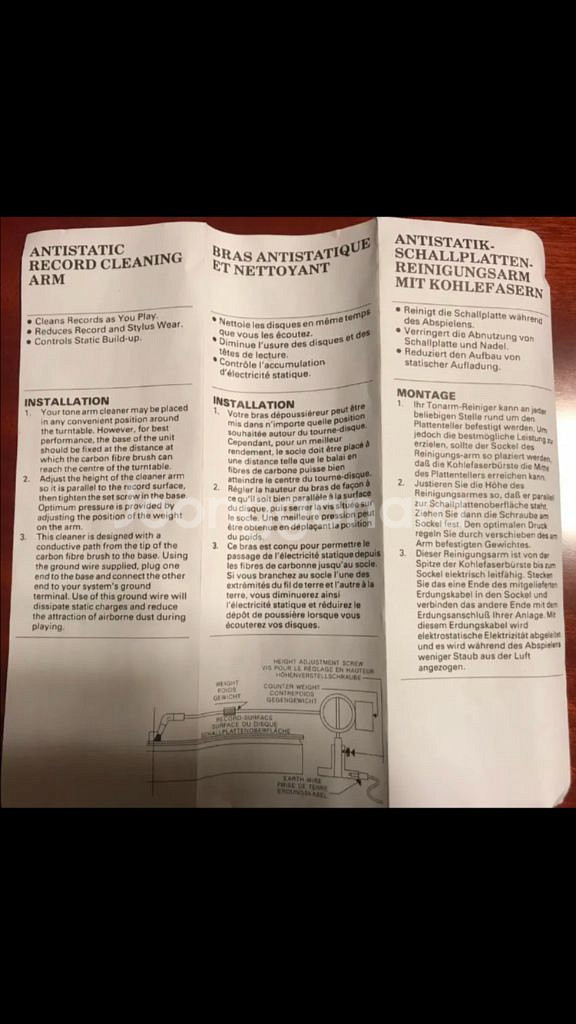 턴테이블 레코드 클리닝 암 브러시 Antistatic--3
