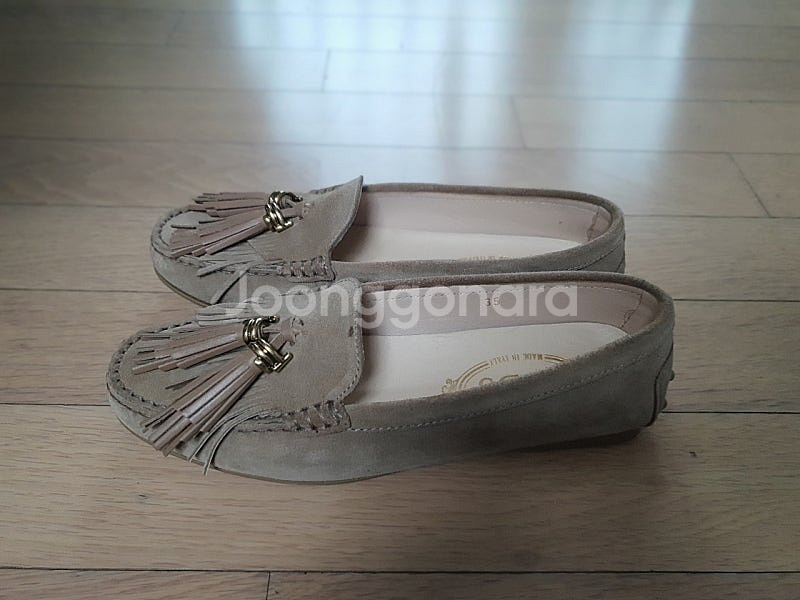 토즈 곰마루 프린지 스웨이드 시티 드라이빙 로퍼--1