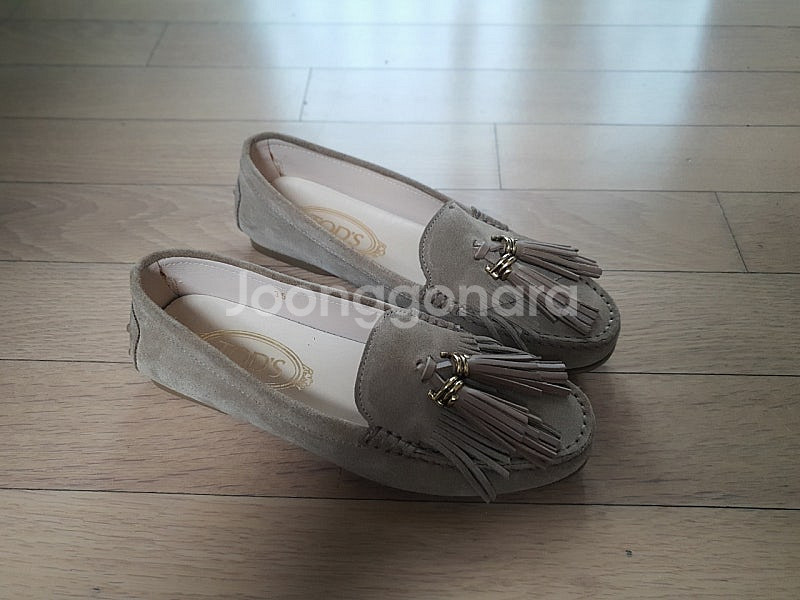 토즈 곰마루 프린지 스웨이드 시티 드라이빙 로퍼--2