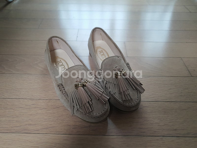 토즈 곰마루 프린지 스웨이드 시티 드라이빙 로퍼--3