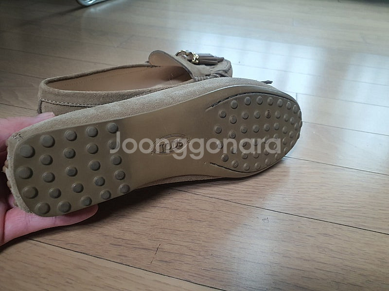 토즈 곰마루 프린지 스웨이드 시티 드라이빙 로퍼--4