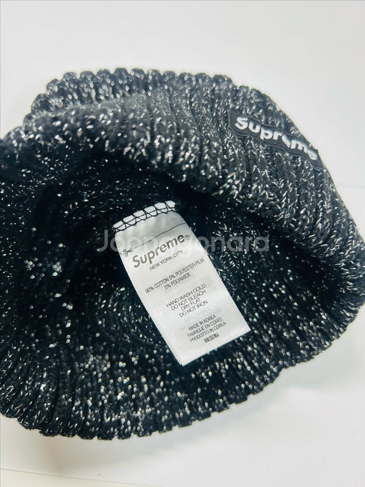 25SS 슈프림 오버다이드 비니 메탈블랙 (미착용)--3