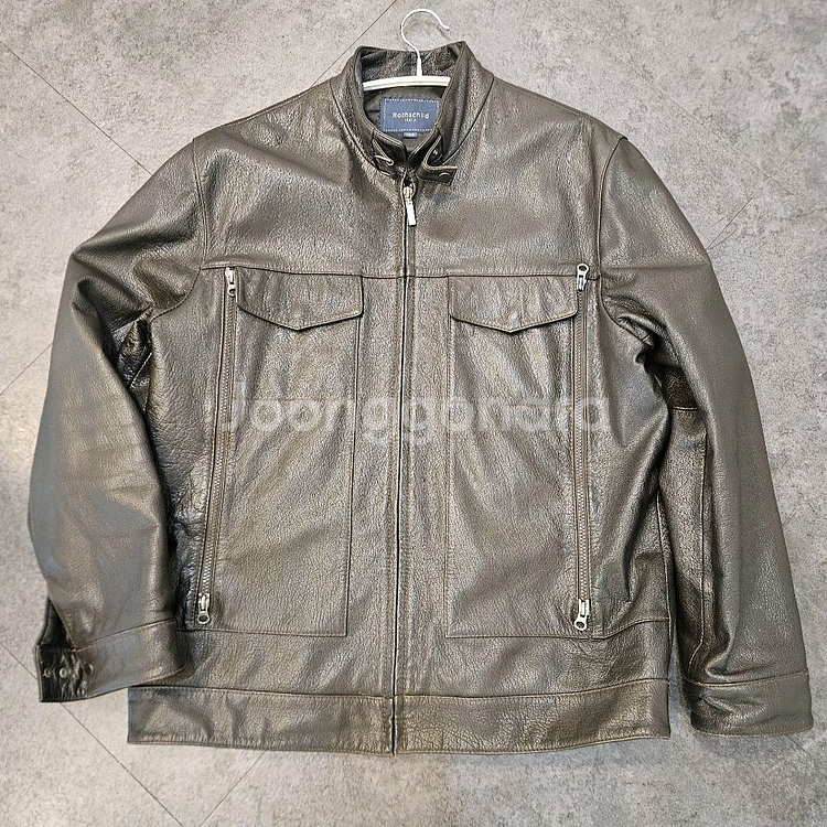 Rothschild 양가죽 레더 자켓 100 다크브라운--0