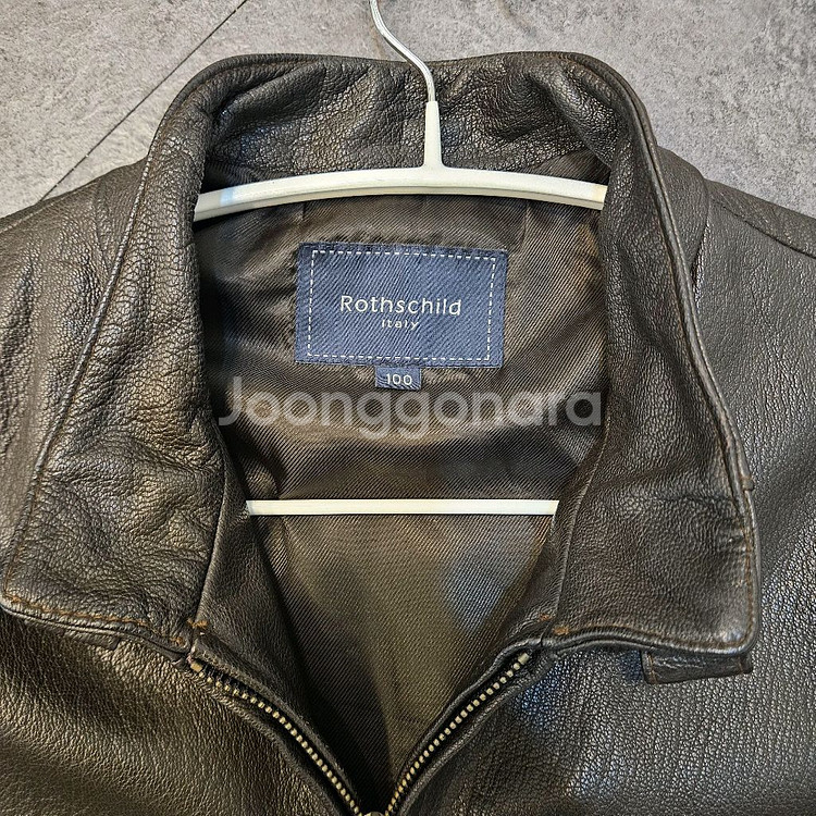 Rothschild 양가죽 레더 자켓 100 다크브라운--2