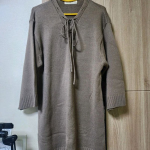 브라운 롱 니트 원피스