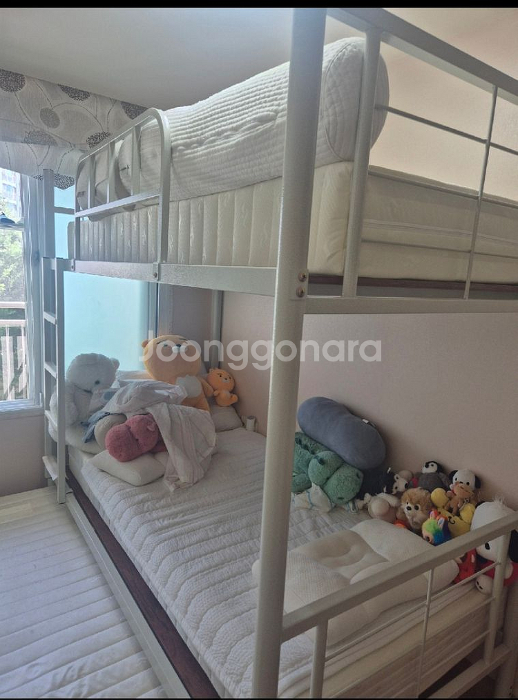 다하미 캐스피 철제 화이트 3단 침대 , 2층침대 3층--1