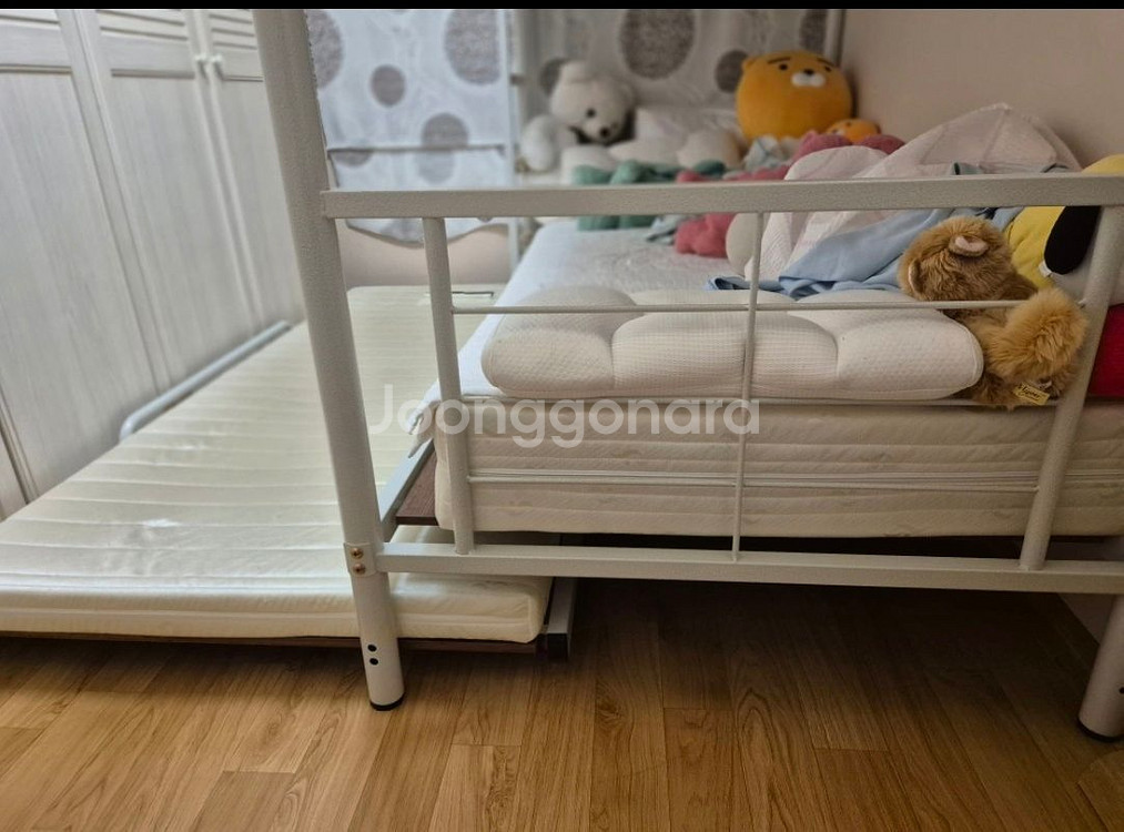 다하미 캐스피 철제 화이트 3단 침대 , 2층침대 3층--2