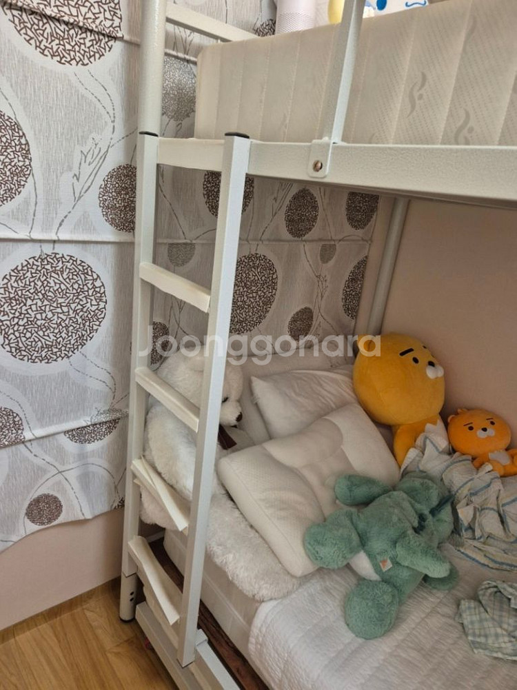 다하미 캐스피 철제 화이트 3단 침대 , 2층침대 3층--9