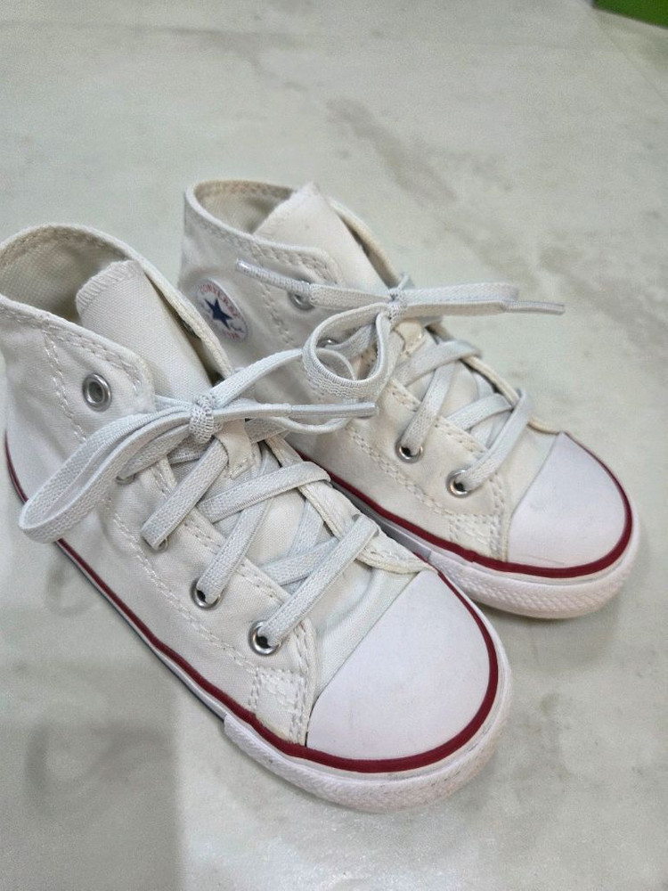 컨버스 척테일러 올스타 화이트 키즈 유아 155 이미지