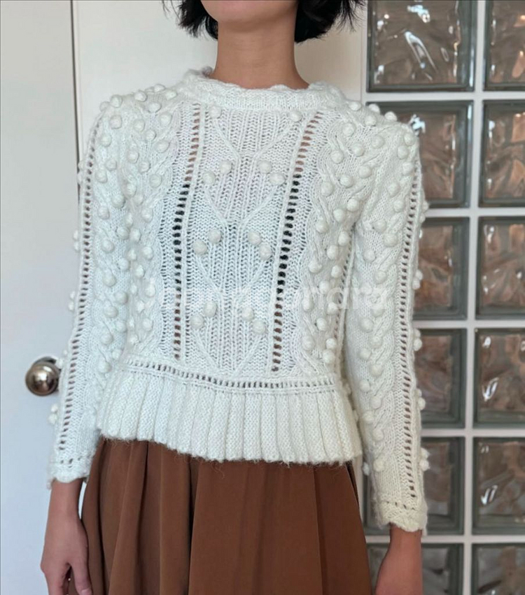 페이우 폼폼 울 앙고라 니트--9