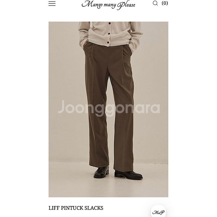 망고매니플리즈 LIFF PINTUCK SLACKS (블--0