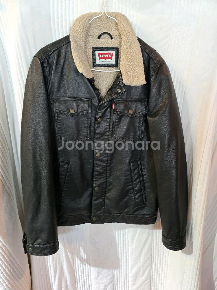 리바이스 양털 가죽자켓--1