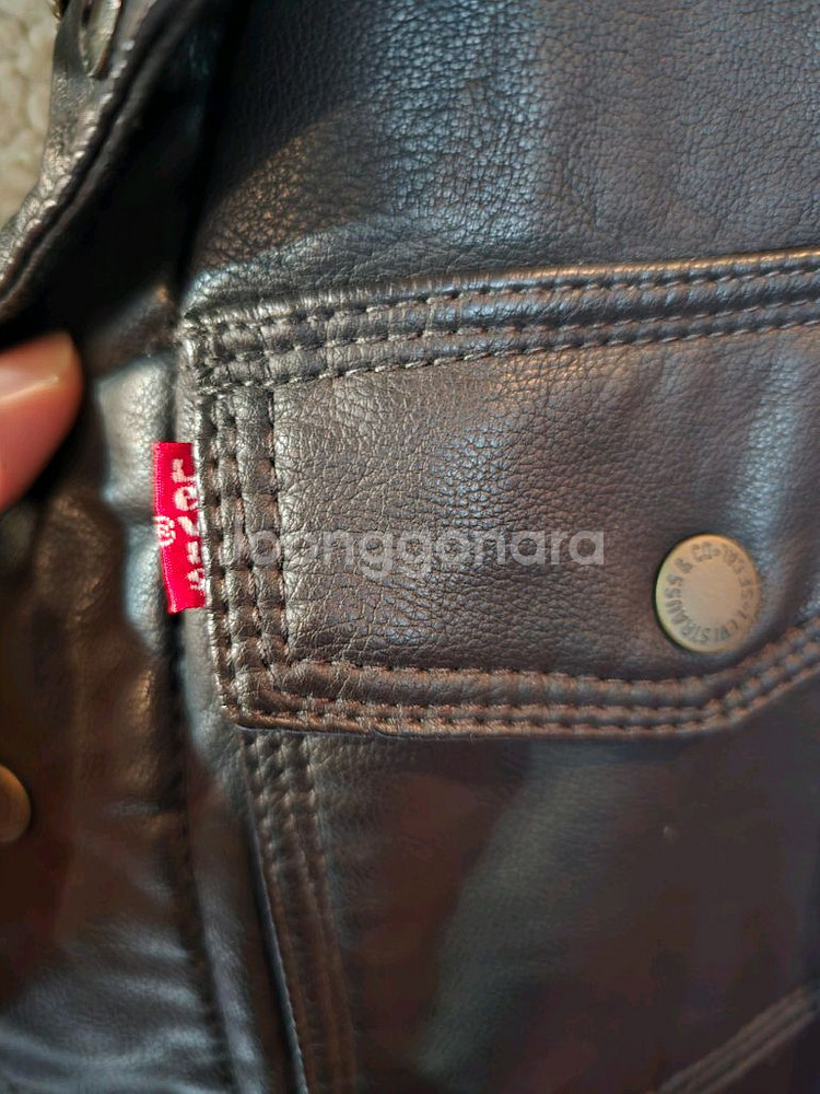 리바이스 양털 가죽자켓--2