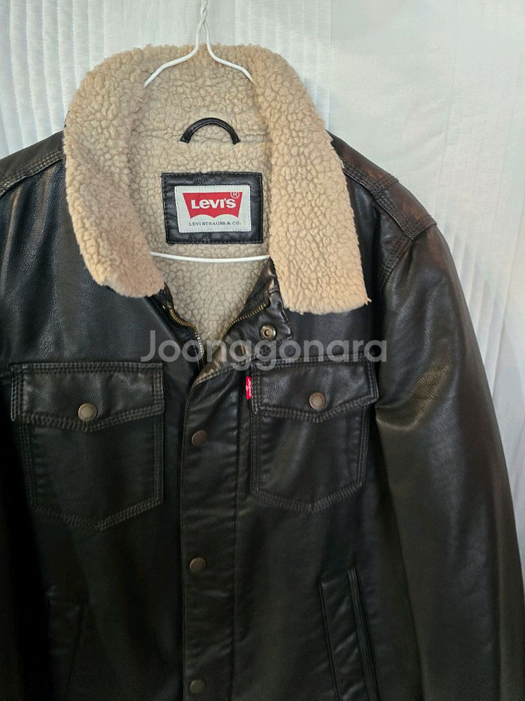 리바이스 양털 가죽자켓--0