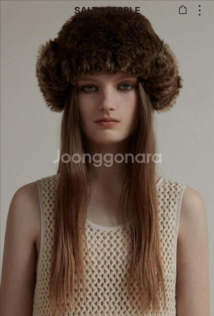 새상품) 솔티페블 퍼 모자--0