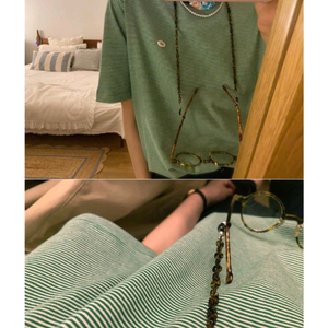 로즈베이 잔스트라이프 링거 티