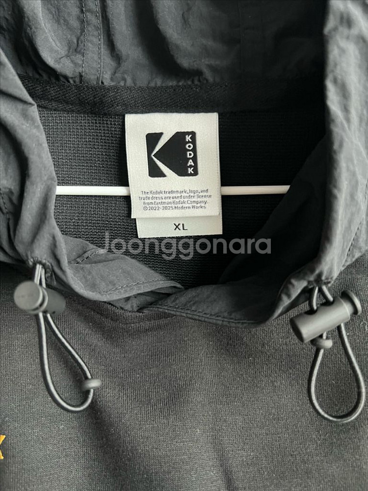 코닥 후드티 블랙, 아이보리 색상 XL 미착용 새상품--6