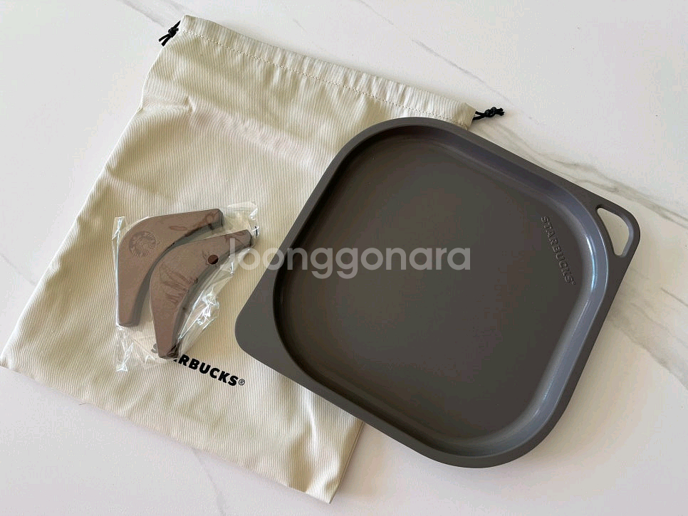 스타벅스 팬앤플레이트 차콜카키(새상품)--2