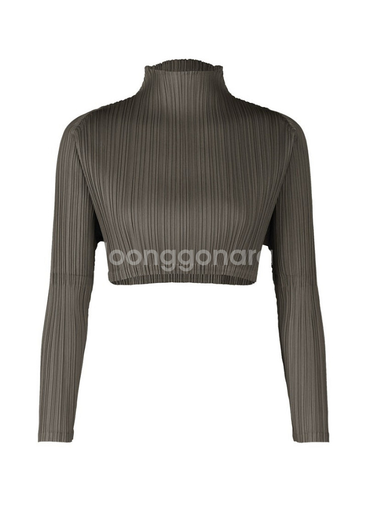 플리츠플리즈 24.1월 크롭탑 챠콜그레이 3사이즈 새상--0