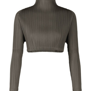 플리츠플리즈 24.1월 크롭탑 챠콜그레이 3사이즈 새상